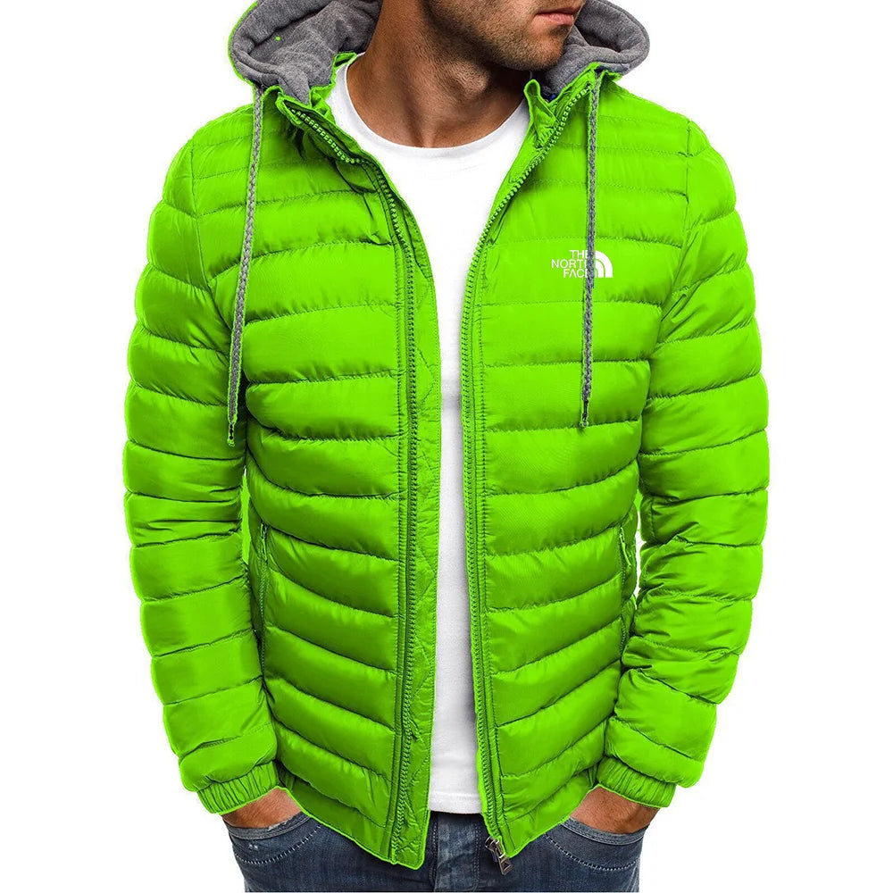 Winter New Thick Men Warm Parka Jackets Casual Men's Outwear Coats Solid Stand Collar Male Windbreak Cotton Padded Down Jacket