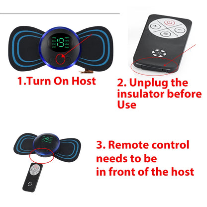 Smart Electric Neck Massager Set Cervical Patch 8 Modes 19 Levels Intensity Portable Home Use Massage Tools for Relieve Fatigue