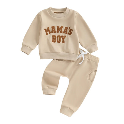 2025 Lorrainian 0-3Y Newborn Toddler Baby Boy Fall Winter Outfits Letter Crewneck Sweatshirt Casual Pants Set 2Pcs Clothes