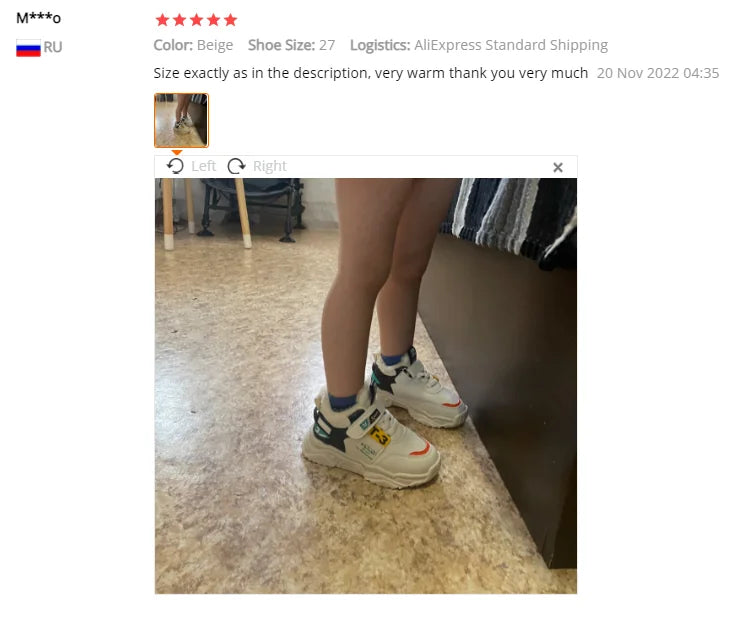 Autumn Winter Girl Children Sport Shoes Breathable Plush Warm Boys Sneakers Boots Soft Light WIth Fur Outdoor Kids Running Shoes