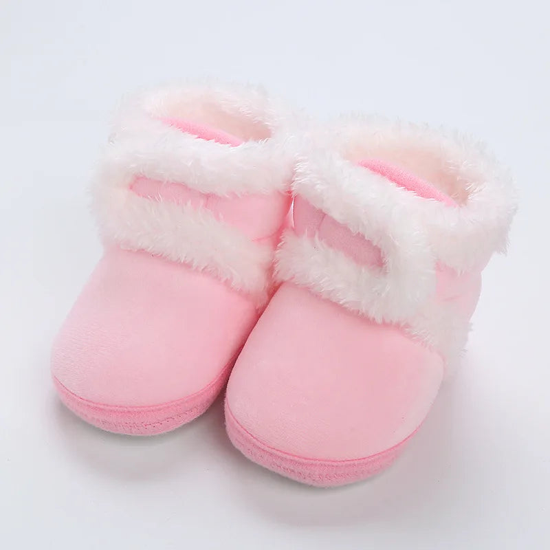Newborn Toddler Warm Boots Winter First Walkers baby Girls Boys Shoes Soft Sole Fur Snow Booties Kids Snow Boots for 0-18M Bebe