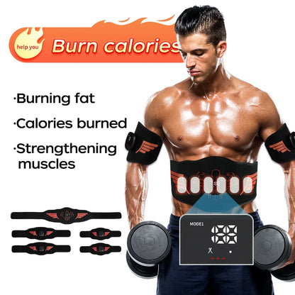 Smart EMS muscle stimulator; home muscle exercise massager; fat burning fitness device