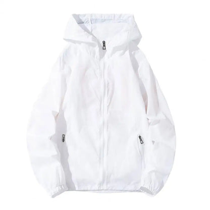 Men Waterproof Long Sleeve Jacket Hooded Coat Outwear Casual Simple Windbreaker Breathable Sports Couple Jackets Male Hooded