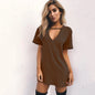 Deep V Neck Sexy Summer Dress Women Solid Color Hanging neck hollow White Mini Dress Pleated Party Dress
