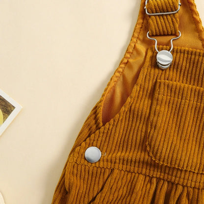 2025 Lorrainian 3-24M Baby Girl Summer Overalls Infant Wide Leg Solid Color Jumpsuit Front Pocket Suspender Pants Outfits