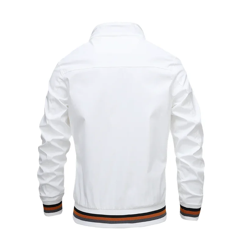 Camel - Men's premium embroidered zippered jacket, casual outdoor sports jacket, fashionable top, spring and autumn, high-quality