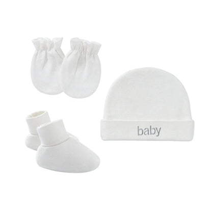 Baby Newborn Cotton Hat Gloves Foot Cover Set Newborn Single Layer Kit for Baby Girls Boys Birth Keeping Warm Clothes