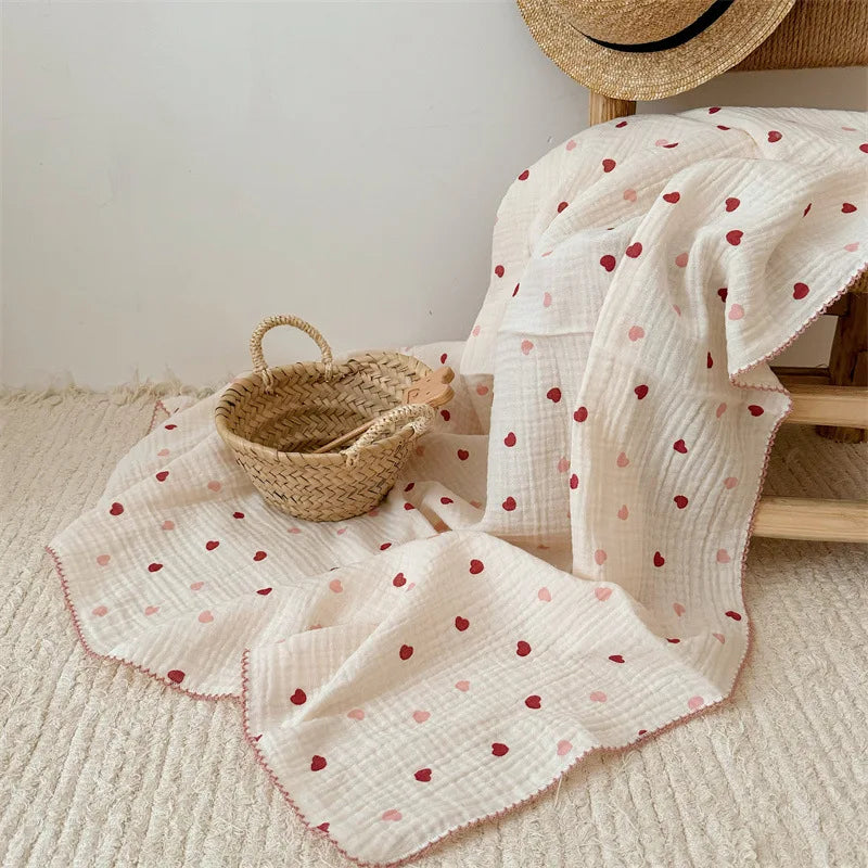 Newborn Baby Blanket For Boys Girls Baby Swaddle Wrap Floral Infant Receiving Blanket Bedding Crib Quilt Baby Stuff 100cm