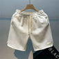 2026 Men Fashion Cotton Blended Solid Color Loosen Up The Waist Summer Multi-Pocket Shorts Wide Beach Casual Shorts Hot Selling