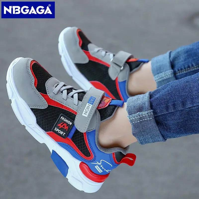 Children Casual Shoes for Boys Breathable Sneaker Summer Air Mesh Kids Hook & Loop Students School Shoe Size28-40