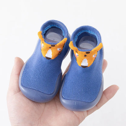 Boys Girls Toddler Shoes Cute Cartoon Mid Tubble Comfortable Baby Shoes Soft Rubber Soled Non-slip Floor Socks Baby Stuff