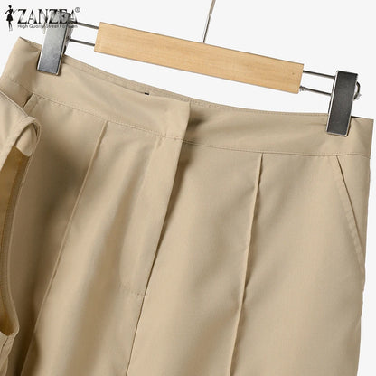 Elegant Chic Women 2-Pieces Sets ZANZEA Woman 2026 Trouser Suits Fashion 2pcs Outfits Tank Top and Wide Leg Pant Suits Oversize