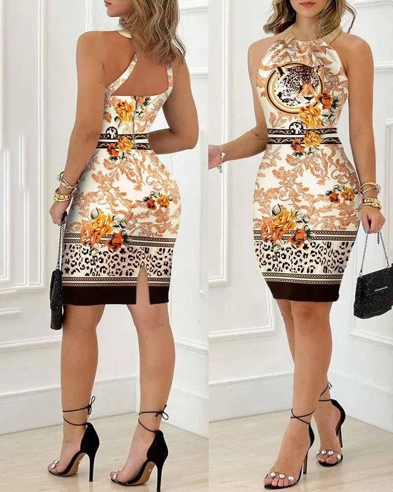 New Sexy Women Black Rhinestone Decor Sleeveless Party Dress Elegant Halter Bodycon Mini Skinny Dress