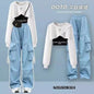 Spring and Autumn Set Women's 2026 Korean Loose Fashion Top Casual Work Pants Age Reducing Three Piece Set