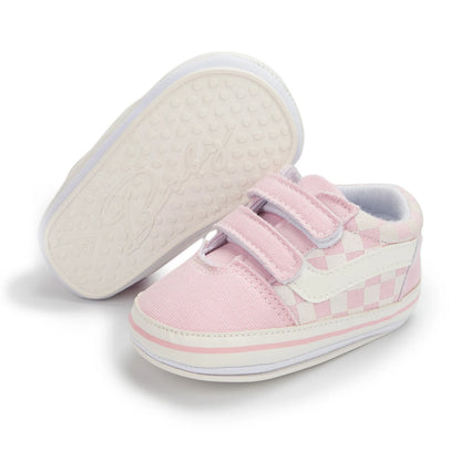 Meckior New Baby Canvas Sneakers Anti-slip Soft Plaid Baby Boy Girl Shoes Newborns First Walkers Infant Baby Unisex Casual Shoes