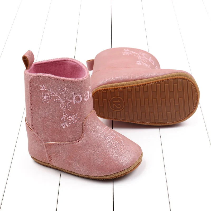 Baby Boots Made Of Soft PU and High-quality Cotton 2026 New Autumn and Winter Short Boots With Rubber Soles and Anti Slip Baby