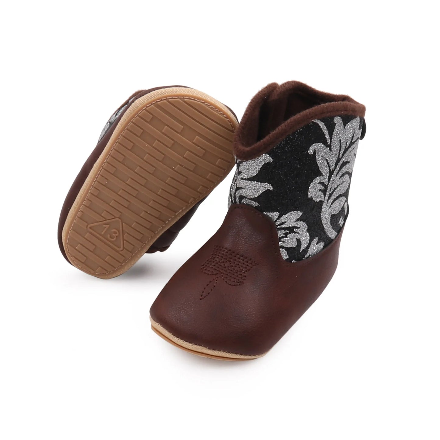 Baby Boots Made Of Soft PU and High-quality Cotton 2026 New Autumn and Winter Short Boots With Rubber Soles and Anti Slip Baby