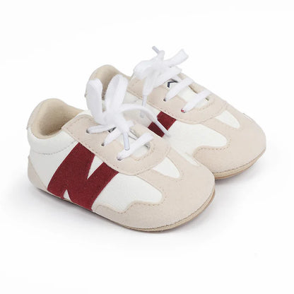 Newborn Baby Sneakers Letter Patchwork Baby Casual Shoes Anti-slip Hundred Toddler Baby Boys Girls Shoes 0-18 Months