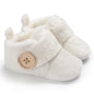 2025 Baby Autumn Winter Boots Baby Girl Boys Winter Warm Shoes Solid Fashion Toddler Fuzzy Balls First Walkers Kid Shoes 0-18M