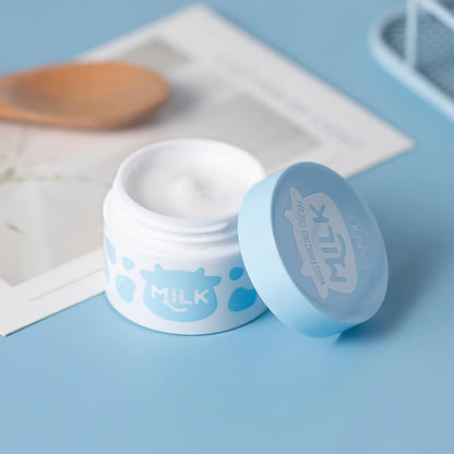 Milk Skincare Set - Hypoallergenic and Moisturizing | Facial Cleanser + Essence + Face Cream + Hair Band + Cleansing Brush