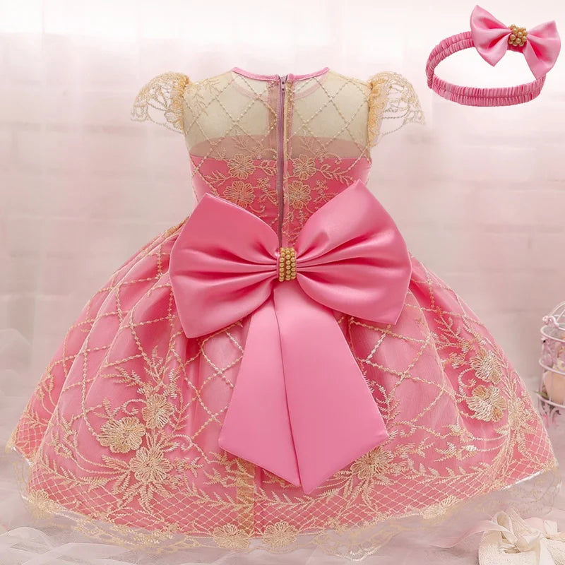 Baby Girls Christmas Dress 3 6 9 12 18 24 Months Toddler Newborn Lace Princess Dress 1 Year Old Birthday Party New Year Costume