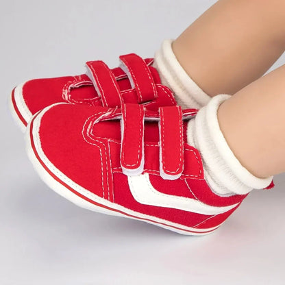 2025 Baby Canvas Sneakers Classic Stripes Casual Baby Boy Girl Shoes Anti-slip Soft First Walkers Infant Baby Unisex Shoes