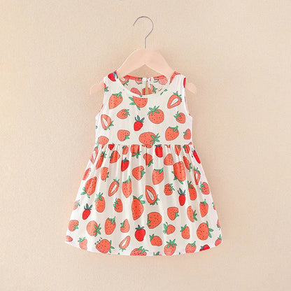 Baby Girls Clothes Summer Dress Flying Sleeve Newborn Infant Dresses Plaid Sleeveless Cotton Newborn Princess Dress Baby Girl