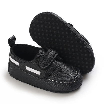Newborn Baptist Shoes New Leather Gentleman Shoes Anti-slip Soft Bottom Indoor Baby Boys and Girls Casual Shoes Walking Shoes