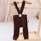 2025 Spring Fashion Boy Baby Solid High Waist Overalls Girl Children Cotton Leggings Infant Casual Suspenders Pants Kid Trousers