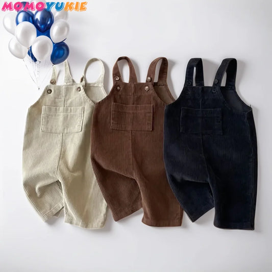2025 Newborn Clothes Boy's Corduroy Jumpsuit Autumn Winter Jumpsuits Girl's romper Casual Bib Pants Overalls  Baby kids clothes