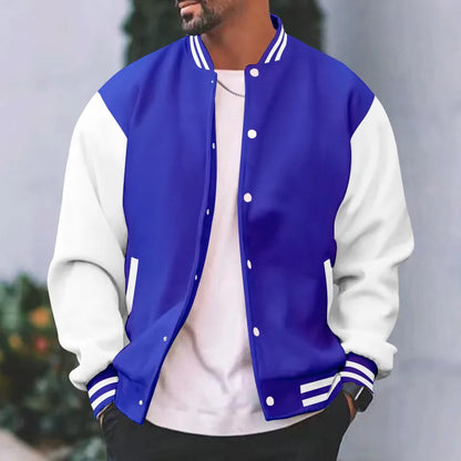 2026 New Loose Trendy Brand Baseball Jersey  Men Fashion Bomber Jacket Men's Casual Plus Size Tops Street Men's overcoat