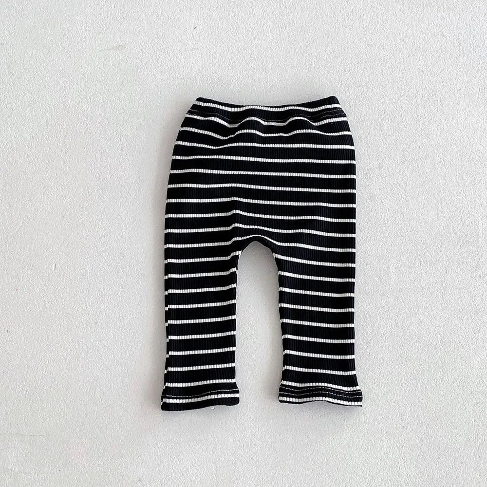 MILANCEL 2026 Autumn Baby Pants 0-3 Y Korean Style Toddler Girls Solid Big PP Leggings Infant Boys Cotton Slim Fit Trousers