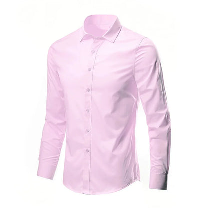 Men's Formal Shirt Long Sleeve Non-Iron Business Slim Fit Korean Work Men White Casual Dress Suit Shirt 2026 Autumn S-5XL