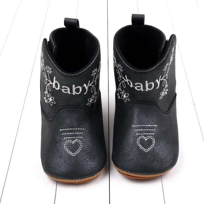 Baby Boots Made Of Soft PU and High-quality Cotton 2026 New Autumn and Winter Short Boots With Rubber Soles and Anti Slip Baby