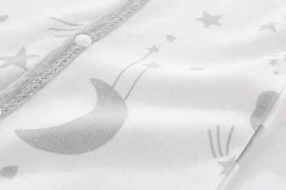 Cotton Newborn Romper Star Moon Printed Footed Baby Bodysuit for Girls Boys Long Sleeve Autumn Toddler Clothes Infant Onesie
