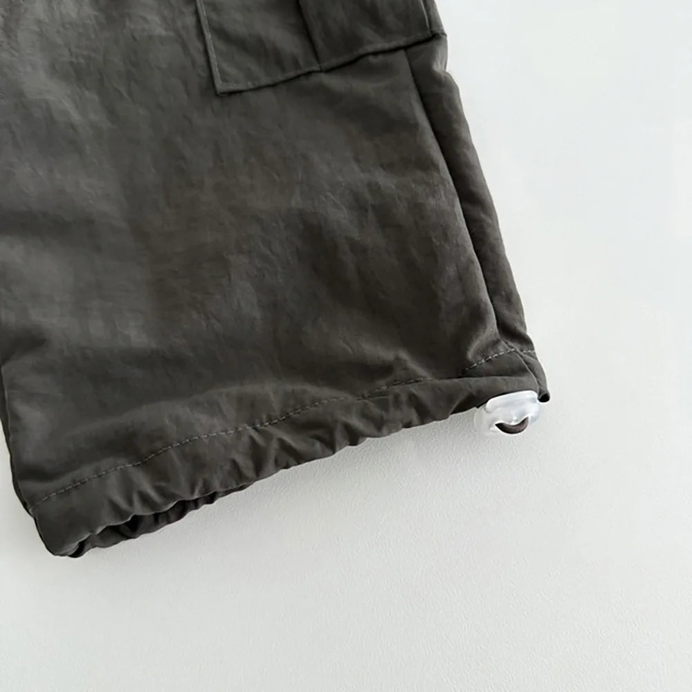 2025 Autumn New Baby Loose Trousers Infant Boy Cargo Pants Toddler Girl Harem Pants Solid Children Casual Pants Kids Clothes