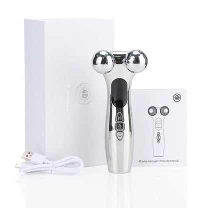 Electric Facial Micro-current Beauty Instrument LED Display Face Lifting Roller Massager Skin Tighten Massage Beauty Devices