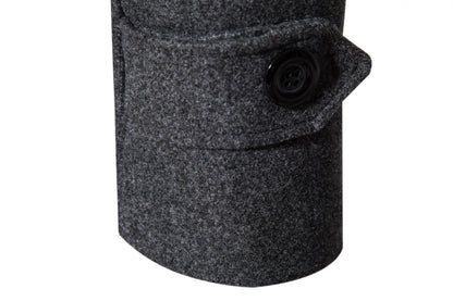Spring Long Woolen Coats Men Fashion Double Breasted Trench Coats Autumn Turn Down Collar Slim Fit Windbreaker Male Outwear