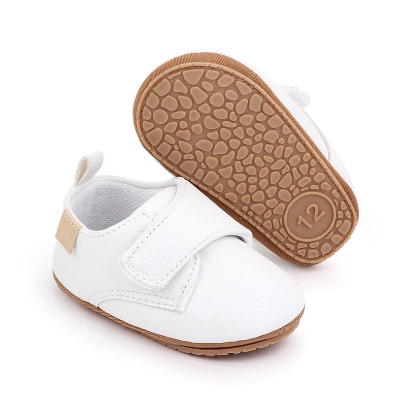 VISgogo Baby Shoes First Walkers PU Sneakers Soft Sole Cute Baby Casual Flats Infant Shoes for Newborn Girl Boys 0-18Months