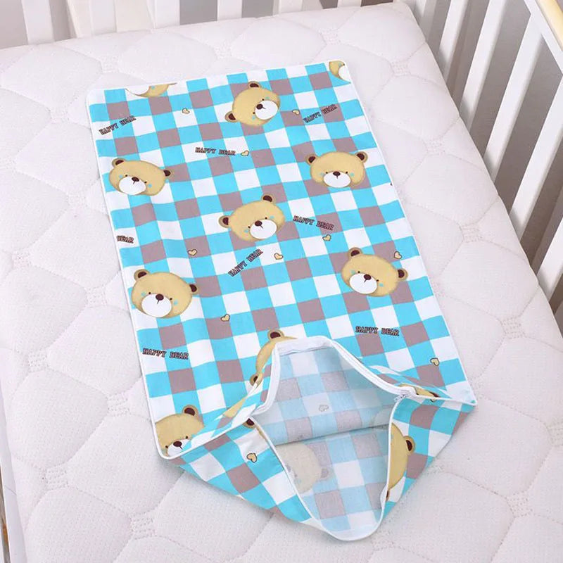 Cartoon Crib Pillow Case Home 100% Cotton Baby Pillowcase Four Seasons Pillowcase Side Zipper Children's Room Pillow Cover