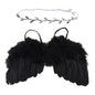 Newborn Photography Props Outfits Baby Headdress and Baby Wings Set