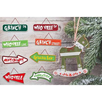 Christmas Tree Decorations 16pcs Grinch's Christmas Tree Hanging Ornament Holiday Xmas Grinch's Ornaments Grinch's Christmas Decor