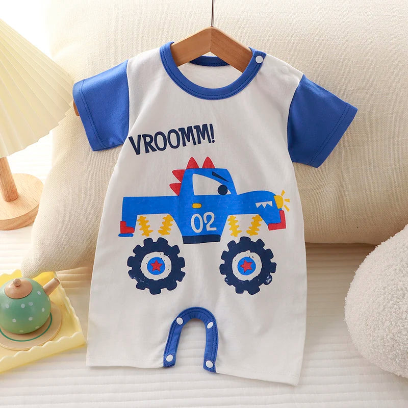 Newborn Baby Boy Girl Letter Print Bodysuit Jumpsuit Clothes Outfit Infant Kids Boys Girls DS19