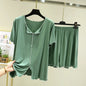 Modal loose short-sleeved shorts home clothes women summer thin style can be worn outside pajamas set versatile casual two