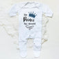 The Prince Has Arrived Print Baby Baby grow Sleepsuit Vest Bodysuit Newborn Boys Coming Home Hospital Clothes Infant Shower Gift