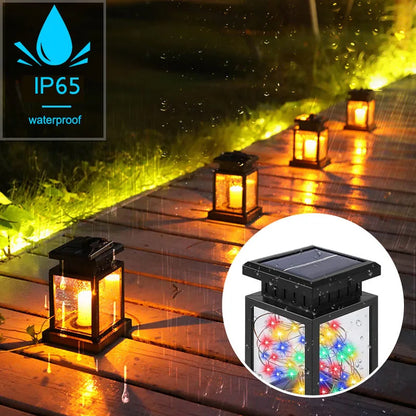 Solar LED Lights Outdoor Focus Floor Lanterns Panel Candle Terraza Indoor Hanging Balcony Birds Decoration Lighting For Garden