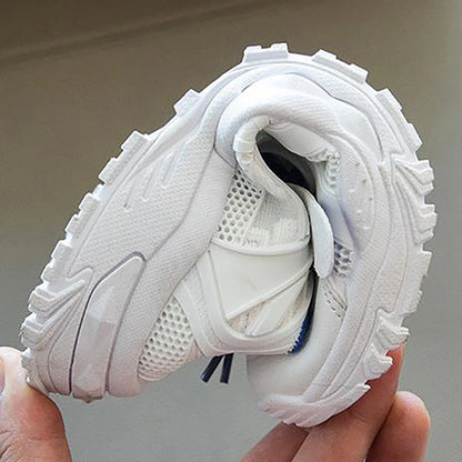 Kids Sneakers for Girls and Boys Summer New Casual Sports Shoes Comfortable Breathable Running Shoes White Flats Size 26~37#