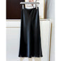 2026 Black Satin Skirt Women High Waist Elegant Long Skirts Street Fashion Summer Midi Skirt Office Slim Sexy Vintage Skirts