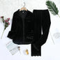 2PCS Velvet Pajamas Set For Women Winter Warm Pajama Sexy Female Valor V-neck Lace Home wear Autumn New Long Pant Pijamas Suit