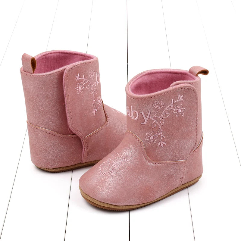 Baby Boots Made Of Soft PU and High-quality Cotton 2026 New Autumn and Winter Short Boots With Rubber Soles and Anti Slip Baby